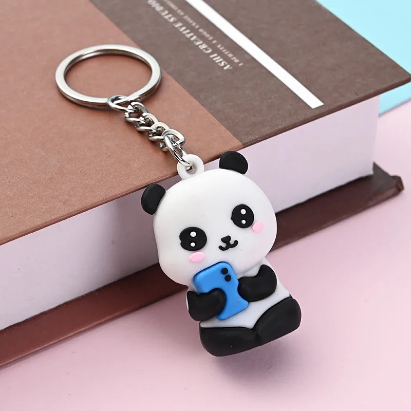 Porte-clé Kawaii - Panda Bleu
