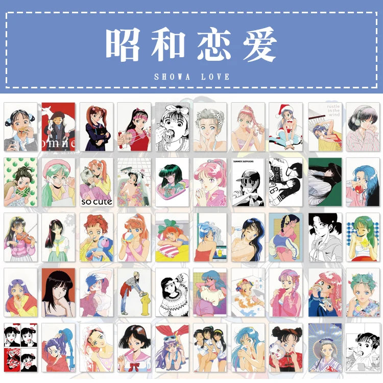 Yoofun 50pcs Kawaii Stickers Japanese Washi Paper Sticker Cartoon Sticker for Scrapbooking Journals Cute Stationery a