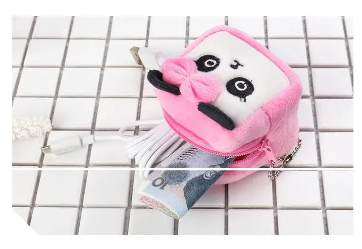 Mini Portefeuille Kawaii en Peluche Poulet