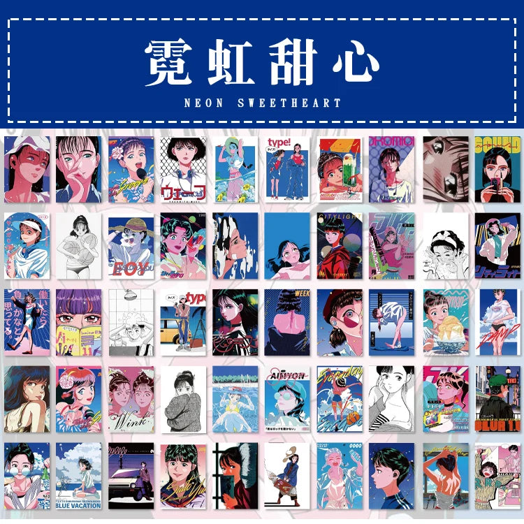 Yoofun 50pcs Kawaii Stickers Japanese Washi Paper Sticker Cartoon Sticker for Scrapbooking Journals Cute Stationery b