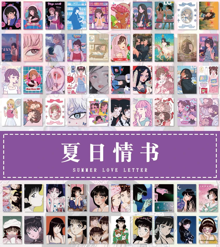 Yoofun 50pcs Kawaii Stickers Japanese Washi Paper Sticker Cartoon Sticker for Scrapbooking Journals Cute Stationery