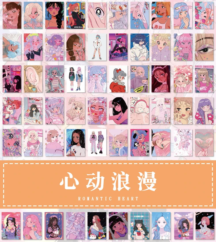 Yoofun 50pcs Kawaii Stickers Japanese Washi Paper Sticker Cartoon Sticker for Scrapbooking Journals Cute Stationery