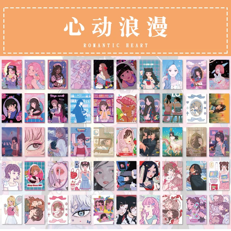 Yoofun 50pcs Kawaii Stickers Japanese Washi Paper Sticker Cartoon Sticker for Scrapbooking Journals Cute Stationery f