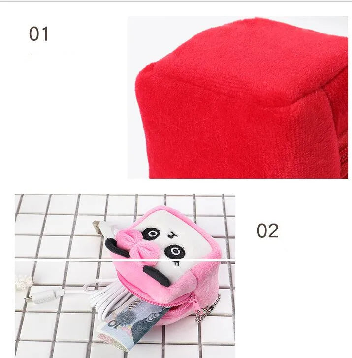 Mini Portefeuille Kawaii en Peluche Poulet