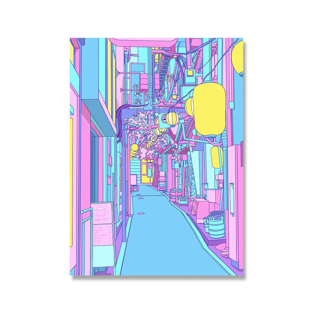 Poster Kawaii "Night City Pop"