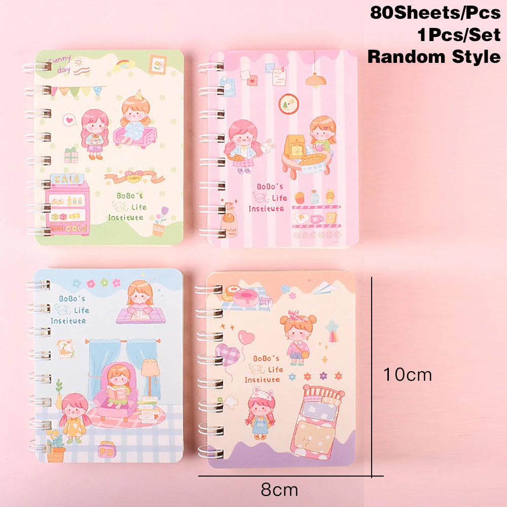 Carnet Kawaii à Spirales 🐻 | Mini Bloc-Notes Portable B