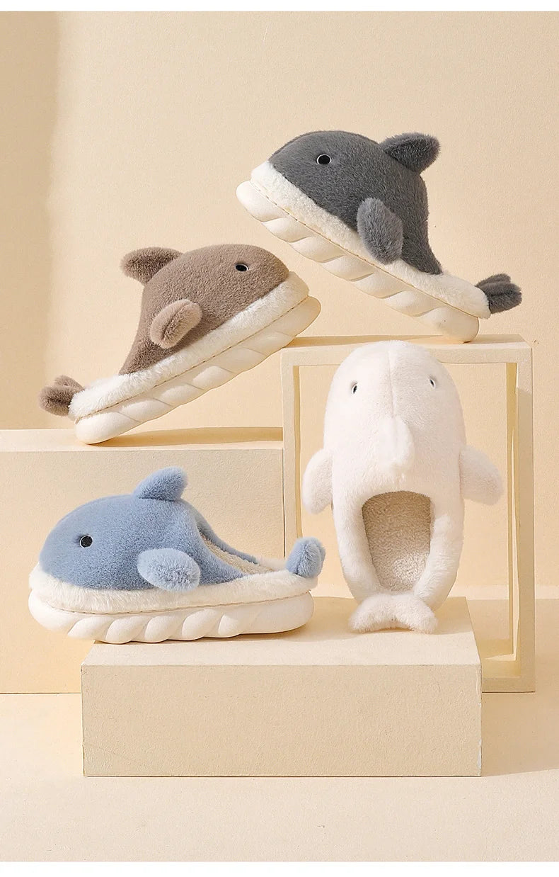 Chaussons Kawaii Requin - Pantoufles Hiver Confortable