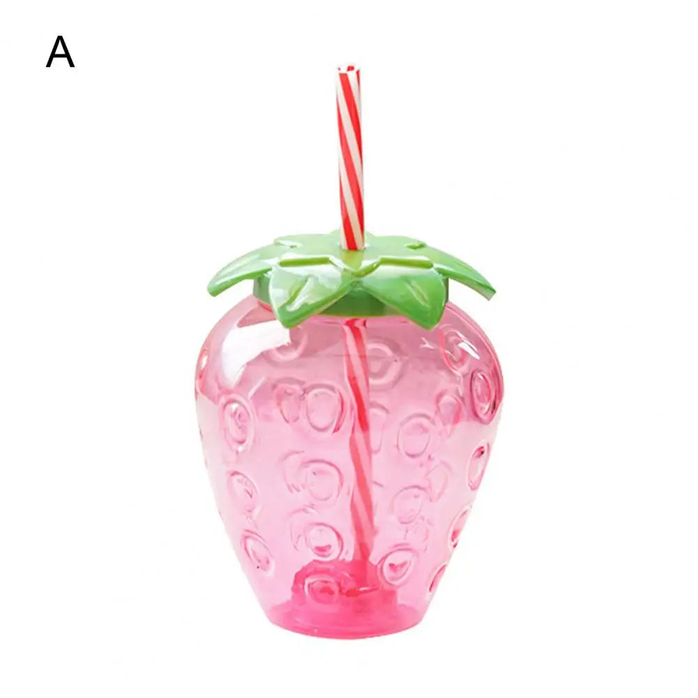 Gourde Kawaii Fraise 500ML - Bouteille avec Paille