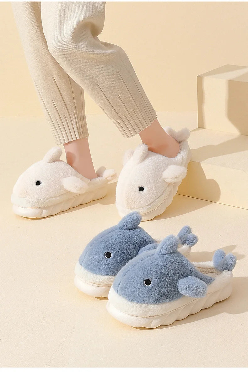 Chaussons Kawaii Requin - Pantoufles Hiver Confortable