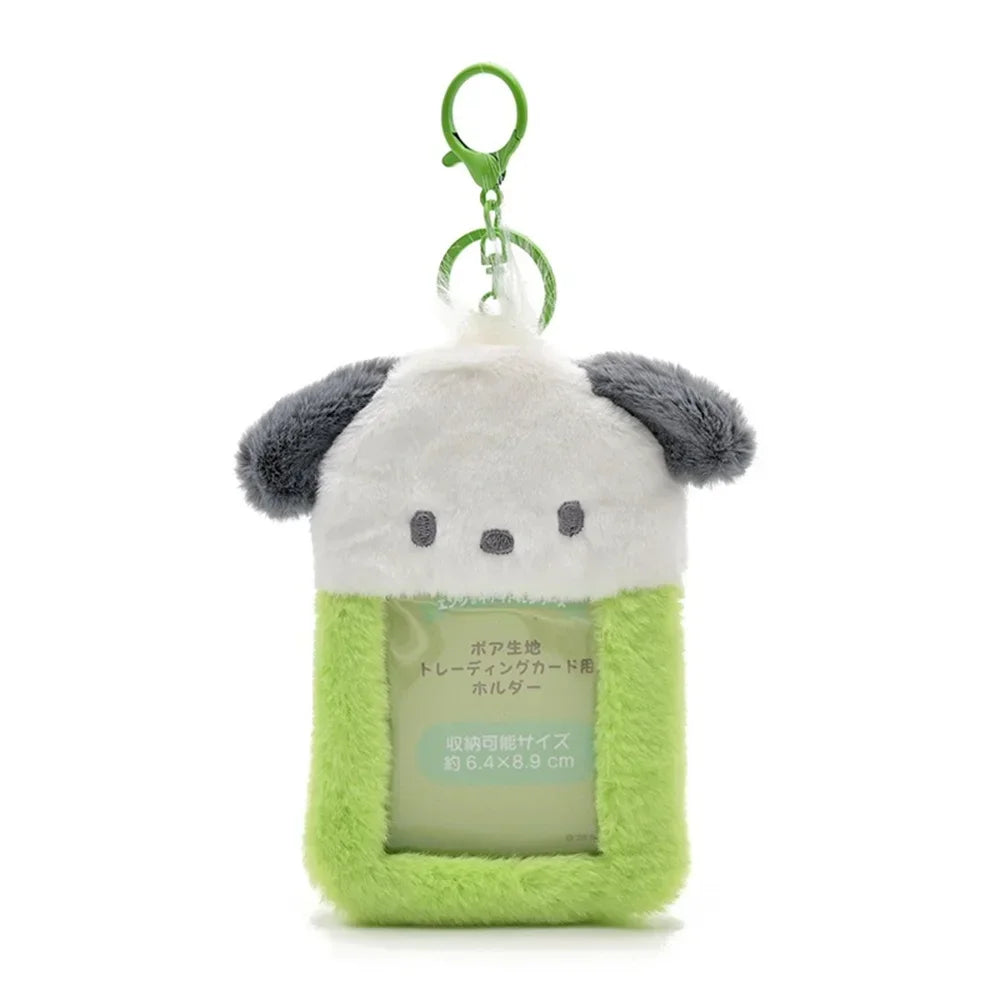 Étui à Cartes Kawaii en Peluche avec Porte-Clés Kawaii