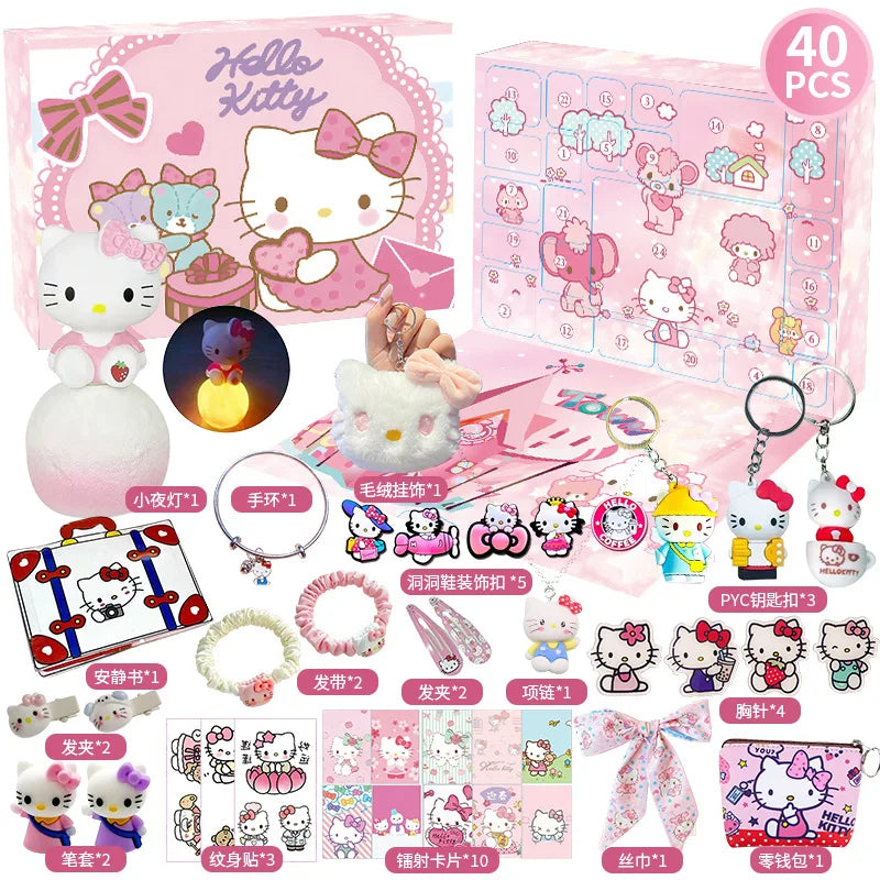 Calendrier de l'Avent Kawaii Hello Kitty et Kuromi - Édition Noël et Halloween Hello Kitty