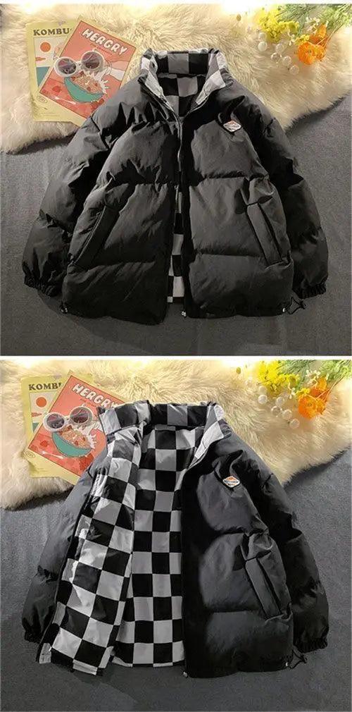 Veste Kawaii Réversible avec Broderie – Manteau Hiver