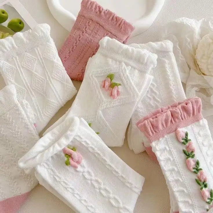 Set de 5 Paires de Chaussettes Kawaii Lolita