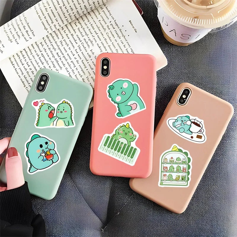 Pack de Stickers Kawaii Dinosaures Verts
