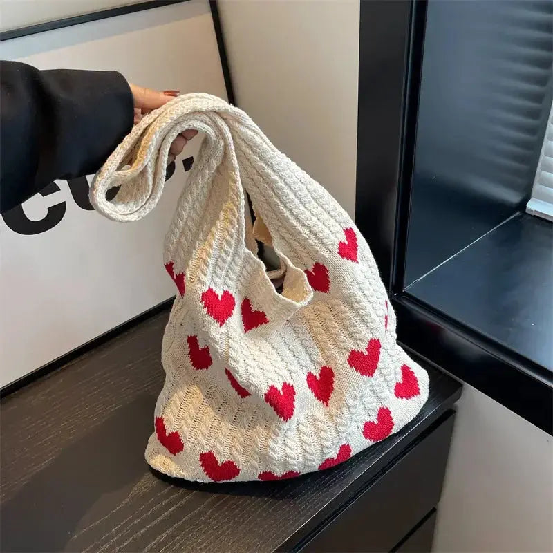 Tote bag - Cœurs Fraise