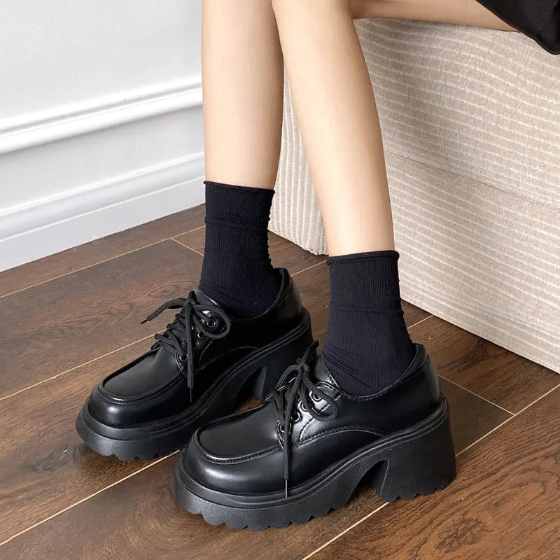 Mocassins Kawaii à Lacets Vintage
