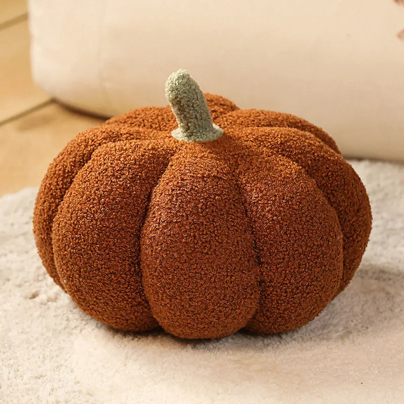 Oreiller Citrouille Kawaii Marron
