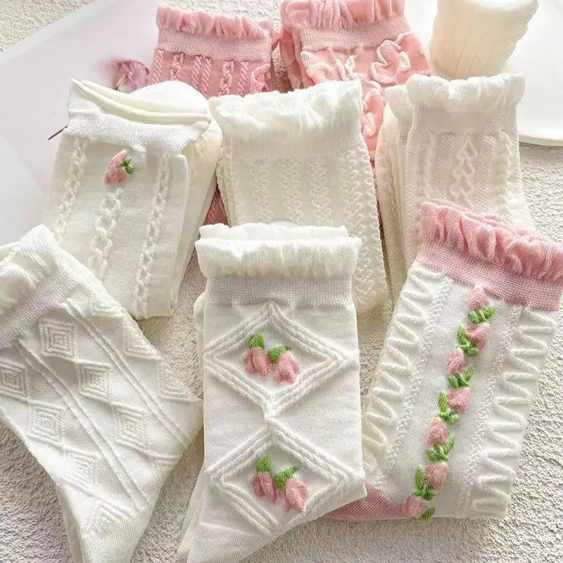Set de 5 Paires de Chaussettes Kawaii Lolita