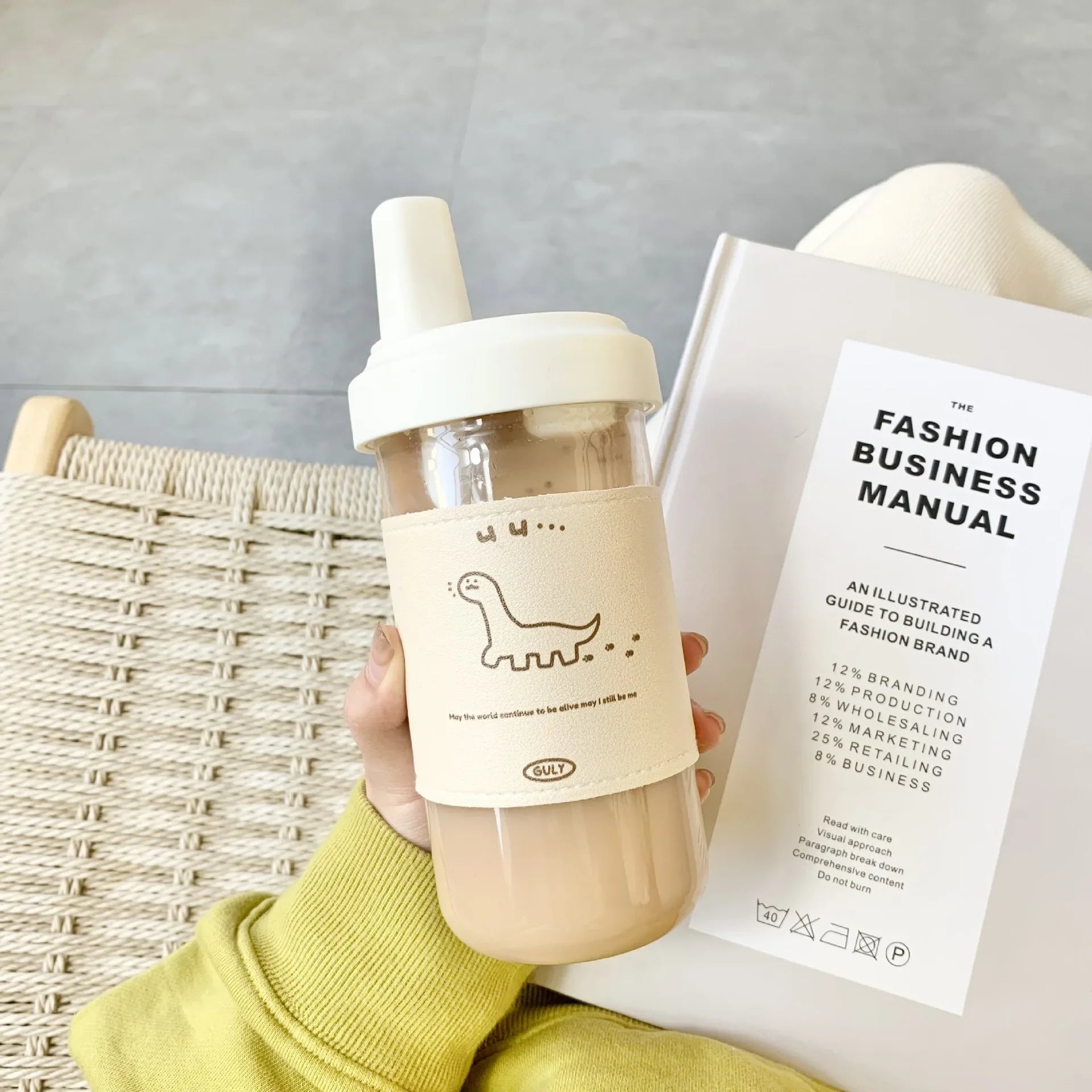 Gourde Kawaii Ours - Bouteille Grande Capacité avec Paille