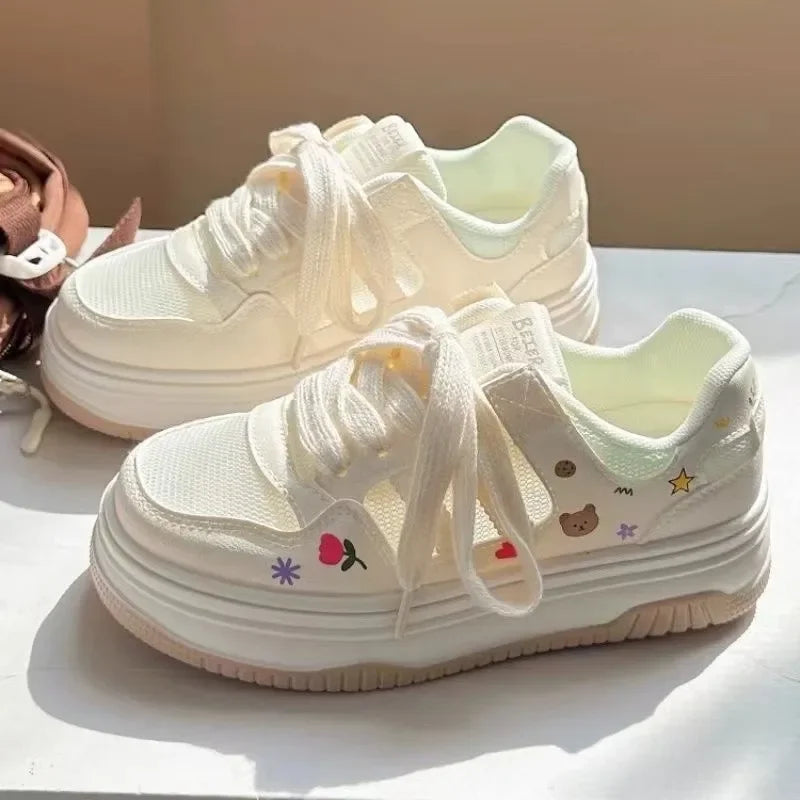 Sneakers Kawaii - Baskets à Plateforme avec Imprimé Mignon