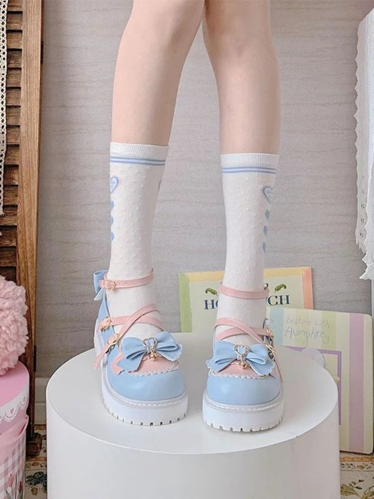 Chaussures Kawaii Noeud Papillon - Sandales Lolita à Plateforme