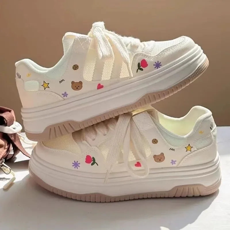 Sneakers Kawaii - Baskets à Plateforme avec Imprimé Mignon