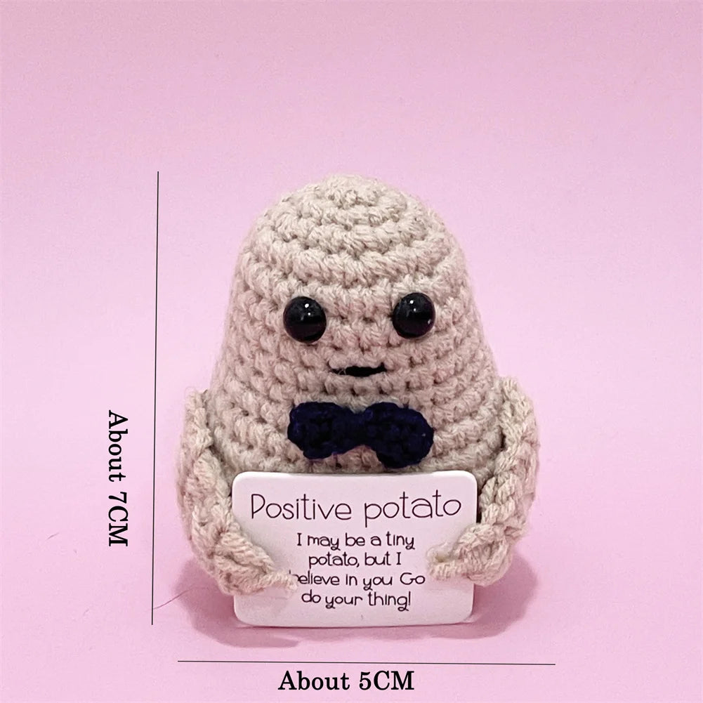 Mini fruit/légume fait main Kawaii Patate contente beige 4