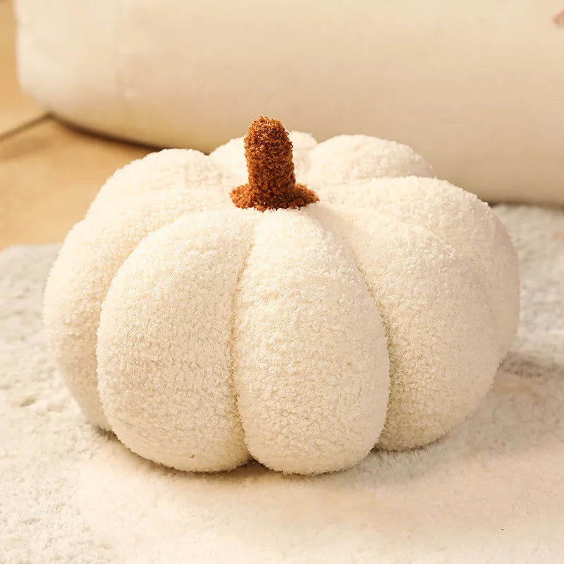 Oreiller Citrouille Kawaii Blanc