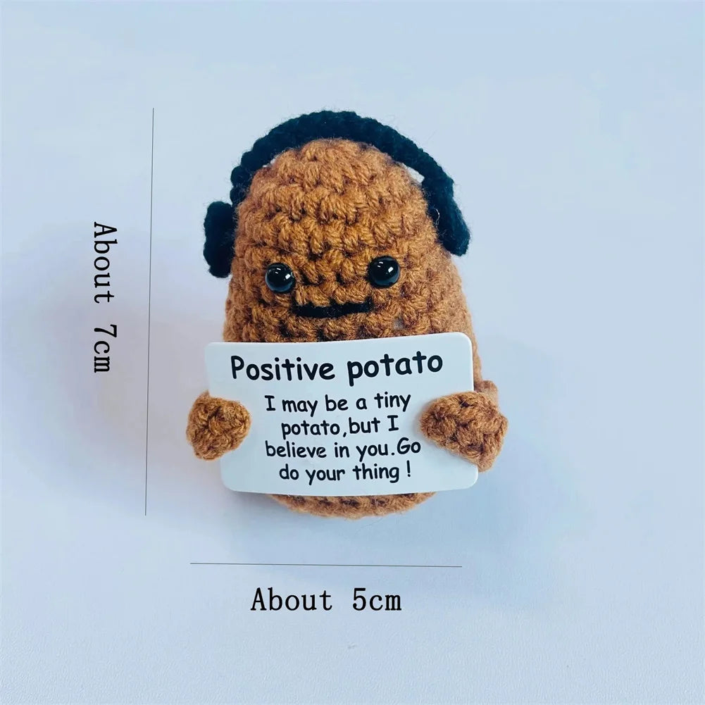 Mini fruit/légume fait main Kawaii Patate contente marron 2