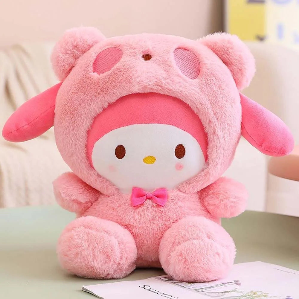 25Cm Kawaii Sanrio Plush Doll Toy Cute Hello Kitty Cinnamoroll My Melody Kuromi Pochacco Lovely Anime peluche Toys Gift For Kids My Melody C