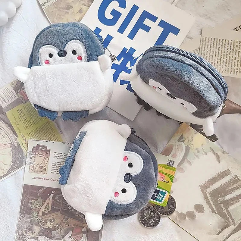 Porte-Monnaie Kawaii en Peluche Pingouin