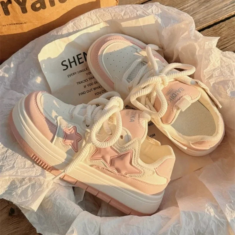 Sneakers Kawaii Coréennes Roses