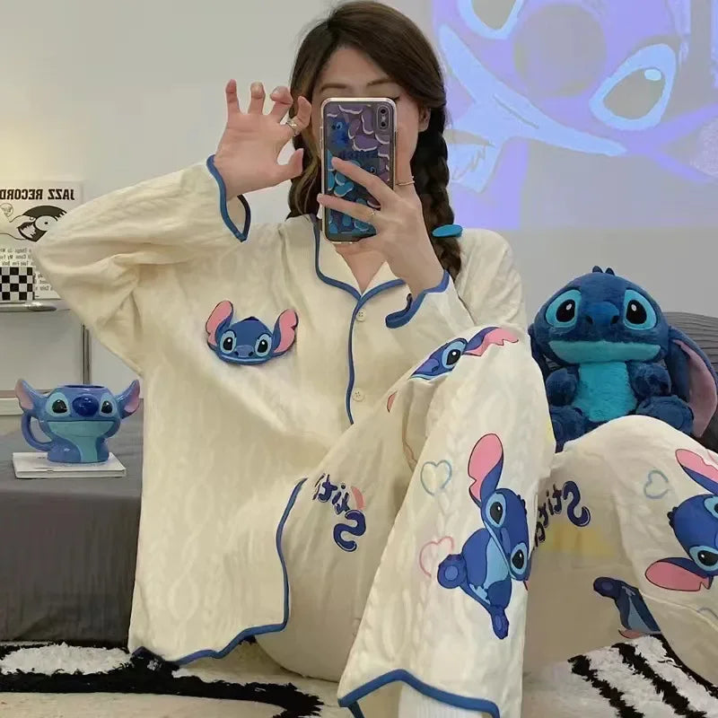 Pyjama d'Hiver Kawaii Bleu foncé