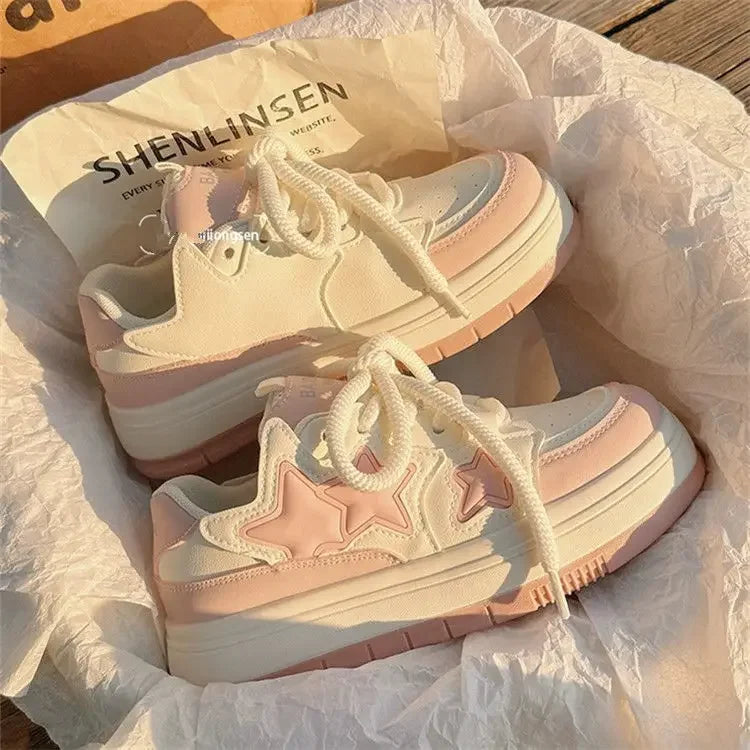 Sneakers Kawaii Coréennes Roses