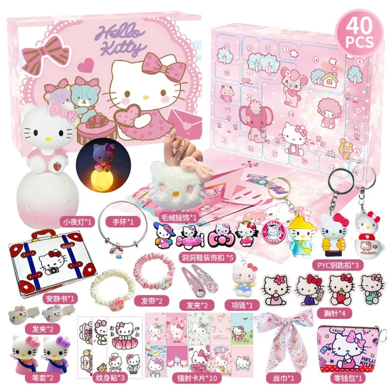 Calendrier de l'Avent Kawaii Hello Kitty et Kuromi - Édition Noël et Halloween
