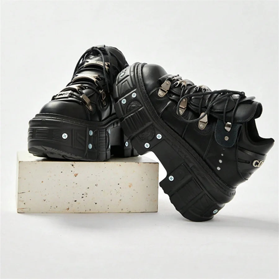 Bottes Kawaii Gothiques - Métal & Plateforme