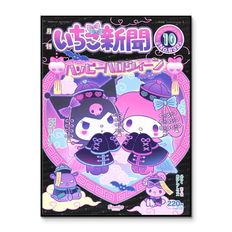 MINISO Sanrio Hello Kitty Kuromi Anime Cute Cartoon Character Kawaii Wall Art Posters Home Decor Canvas Painting Murals Cuadros 8