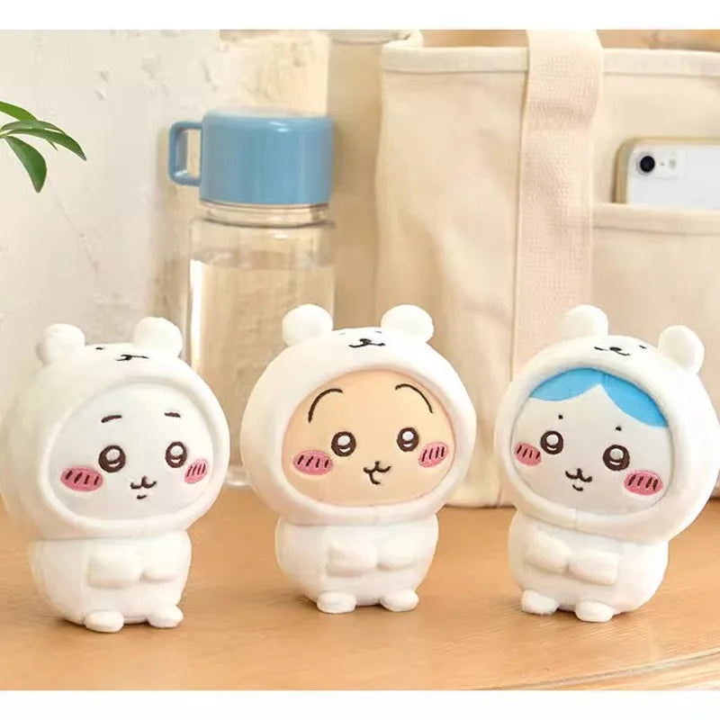 Porte-Clés Peluche Kawaii Chiikawa, Hachiware, Usagi