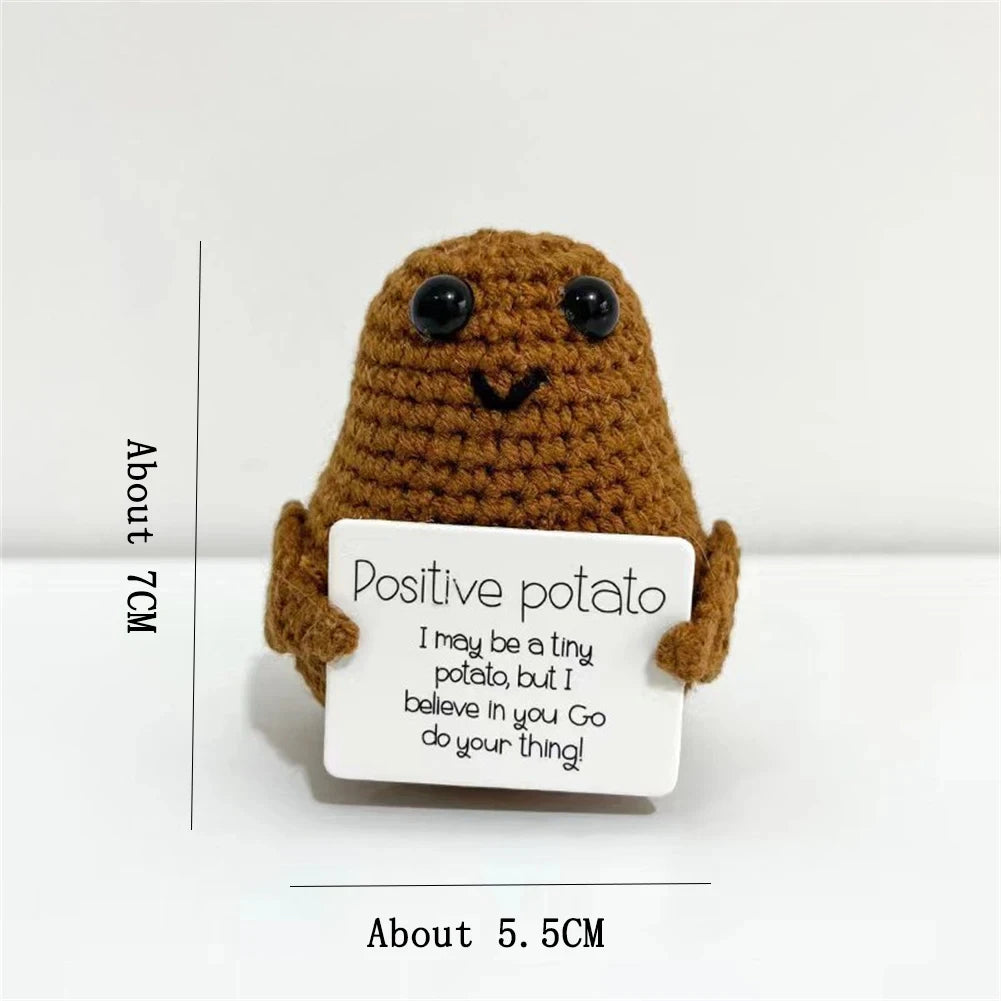 Mini fruit/légume fait main Kawaii Patate contente marron 4