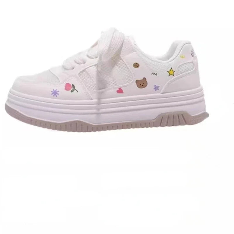 Sneakers Kawaii - Baskets à Plateforme avec Imprimé Mignon