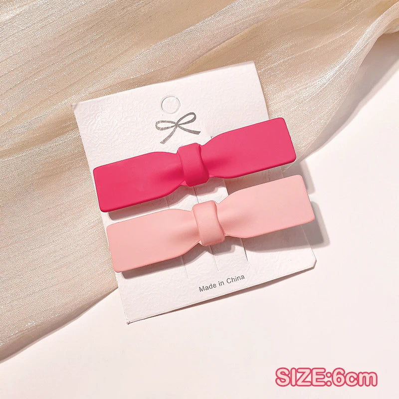 Pinces à Cheveux Roses Kawaii Noeuds roses