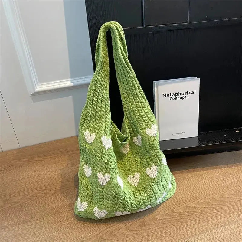 Tote bag - Cœurs Menthe Fraîche