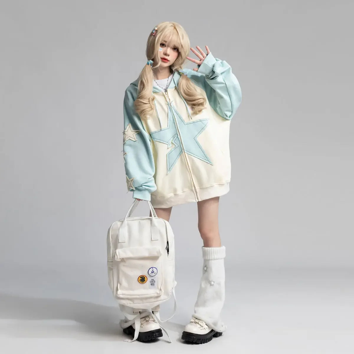 Veste Kawaii Étoilée – Hoodie Campus