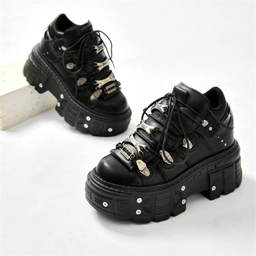 Bottes Kawaii Gothiques - Métal & Plateforme