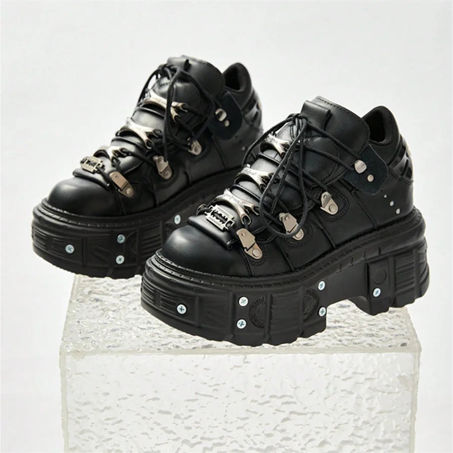 Bottes Kawaii Gothiques - Métal & Plateforme