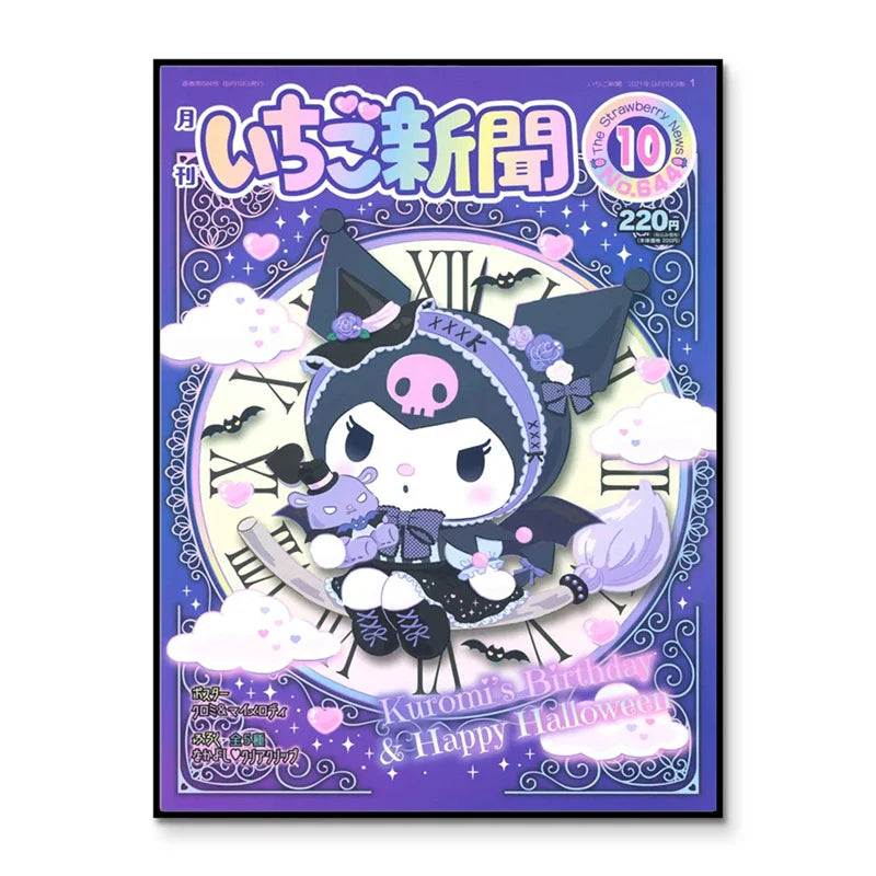 MINISO Sanrio Hello Kitty Kuromi Anime Cute Cartoon Character Kawaii Wall Art Posters Home Decor Canvas Painting Murals Cuadros 1