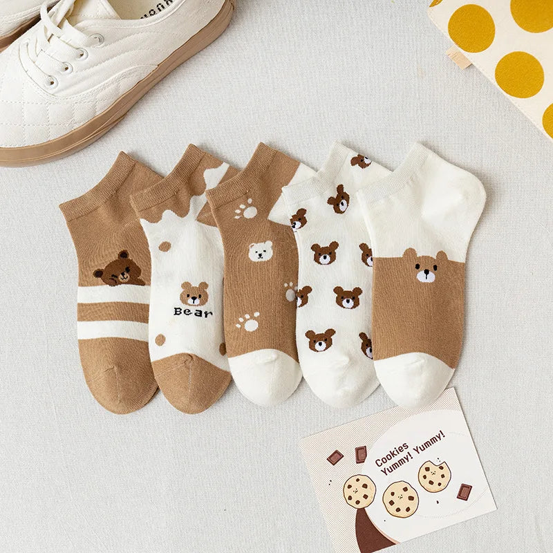 Set de 5 Paires de Chaussettes Kawaii Lolita Pair 3 Taille unique