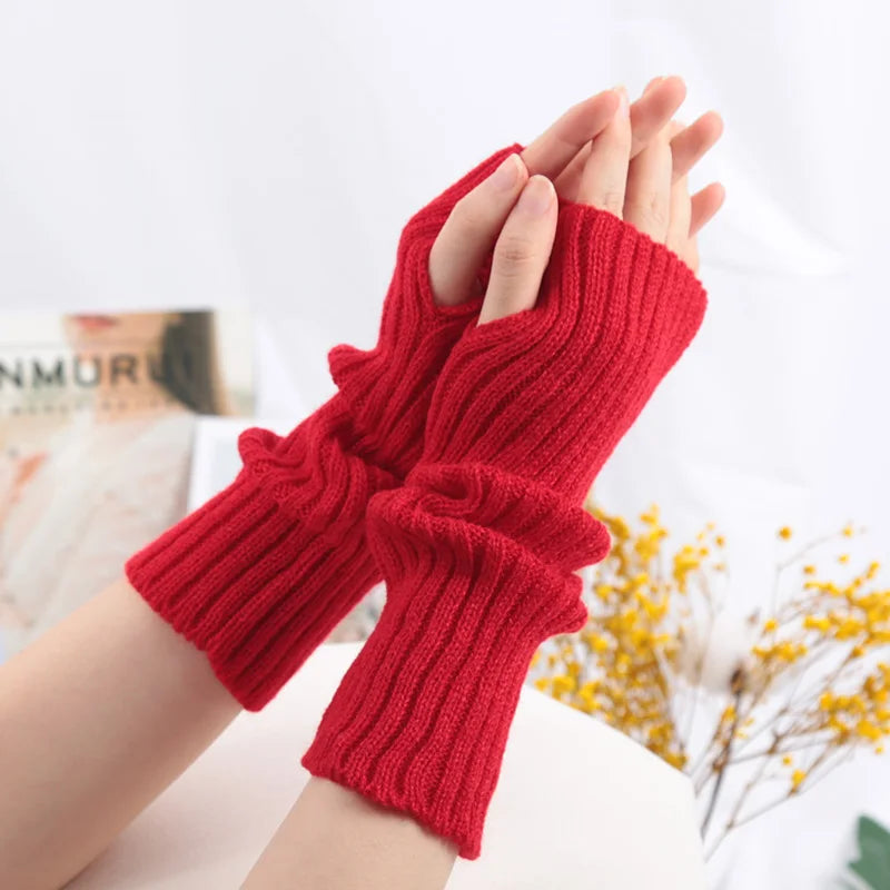 Mitaines Longues Rouge Taille unique