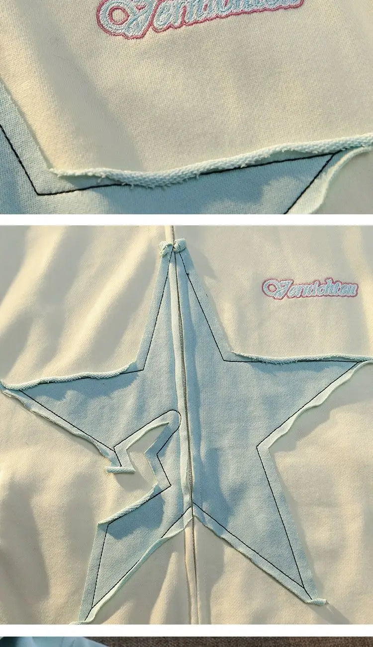 Veste Kawaii Étoilée – Hoodie Campus