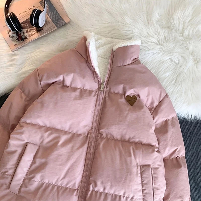 Veste Kawaii Réversible avec Broderie – Manteau Hiver